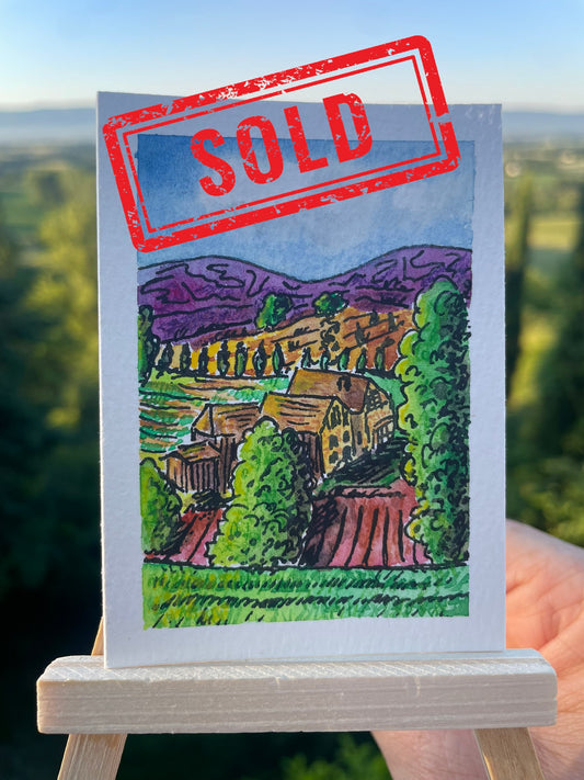 ACEO Original - 3.5x2.5" - Spring to Summer in Rural France (no. 215) - SOLD