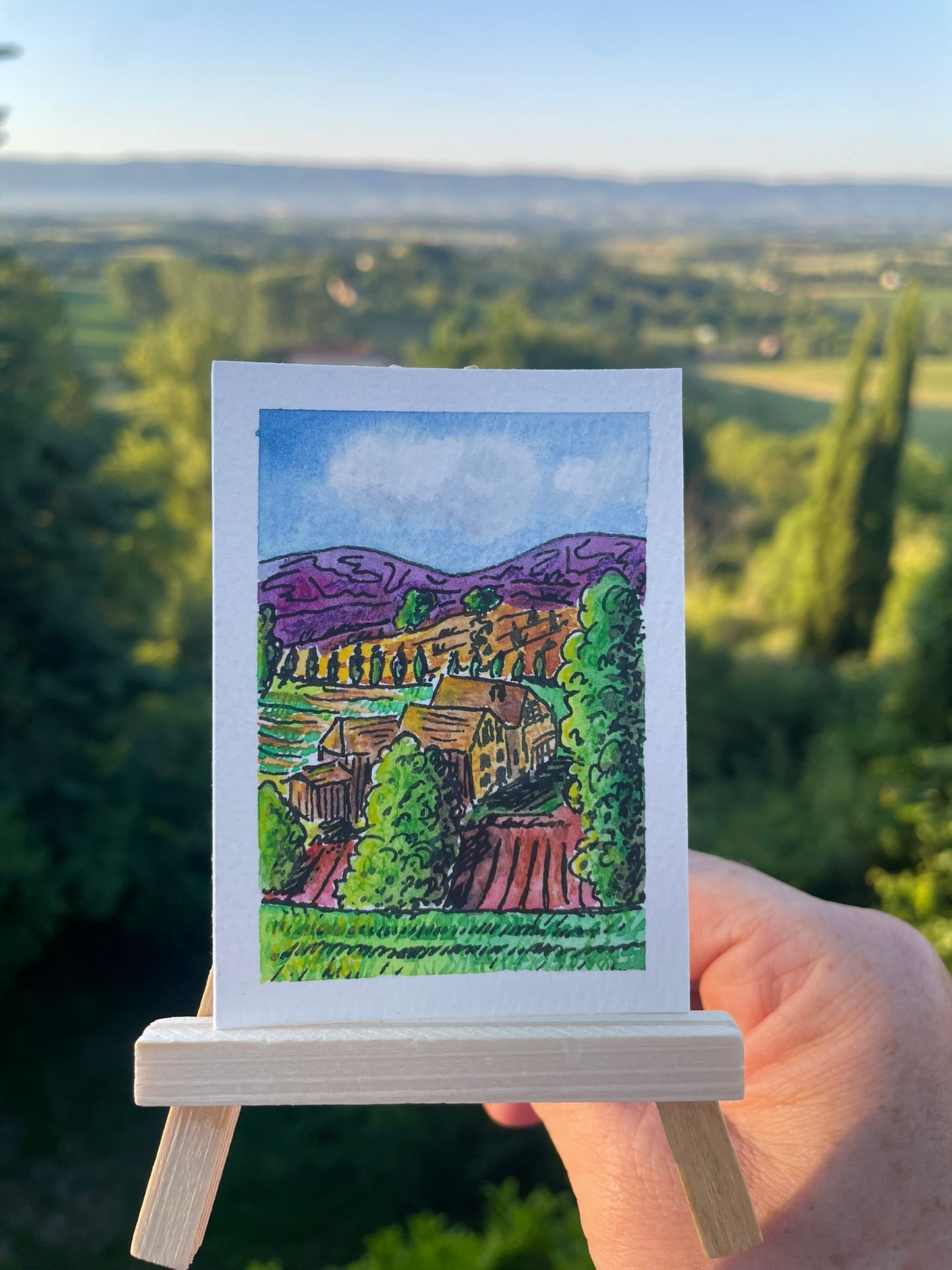 ACEO Original - 3.5x2.5" - Spring to Summer in Rural France (no. 215) - SOLD