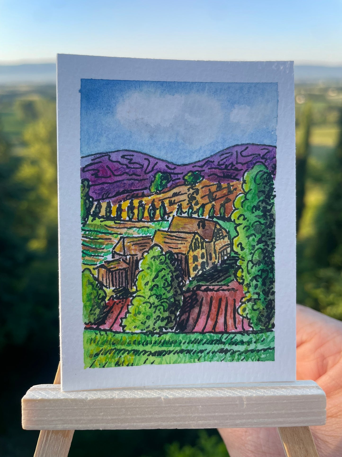 ACEO Original - 3.5x2.5" - Spring to Summer in Rural France (no. 215) - SOLD