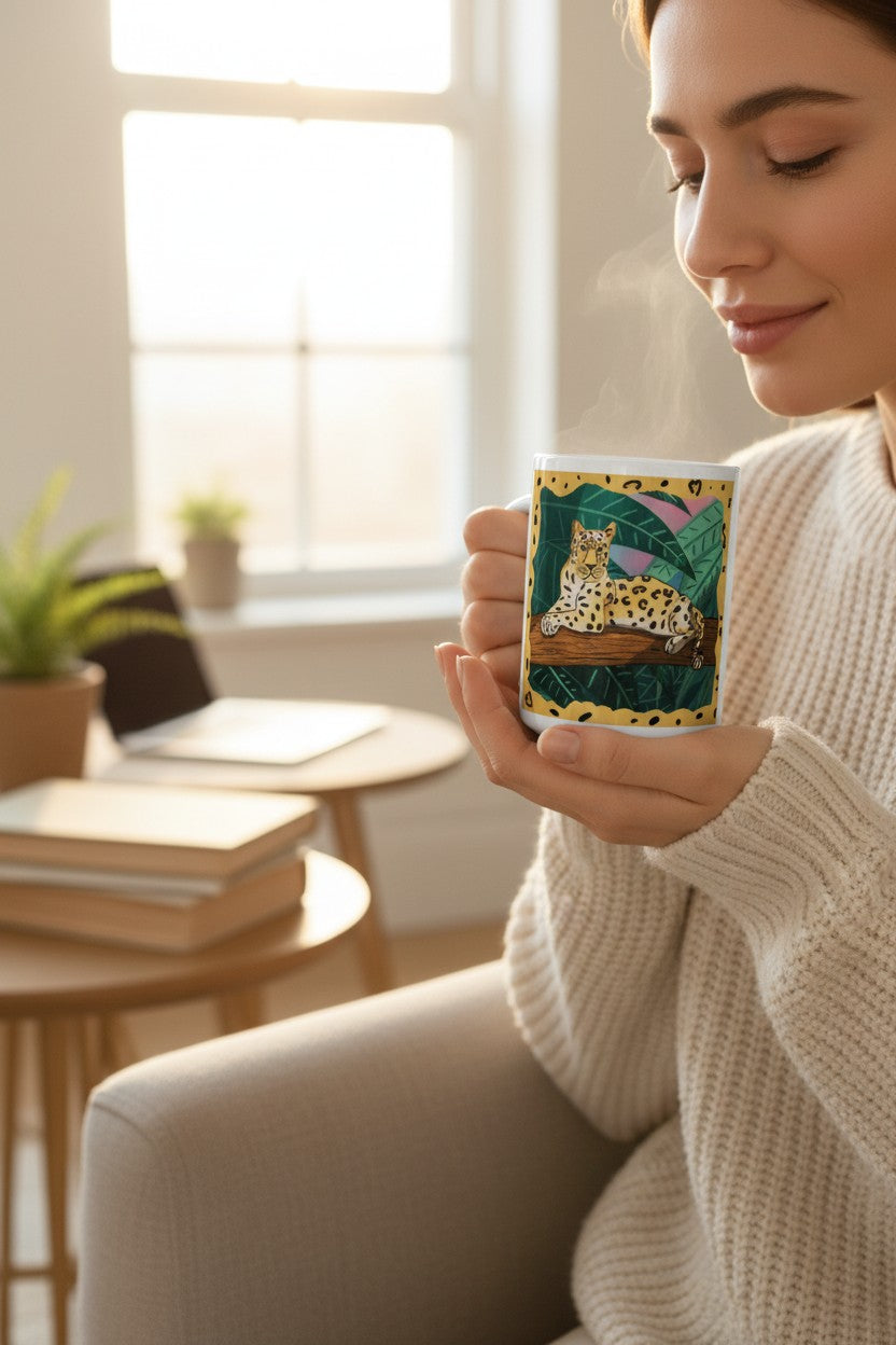 Save the Amur Leopard 15oz/440ml Mug - Wild Animal Lover Gift -